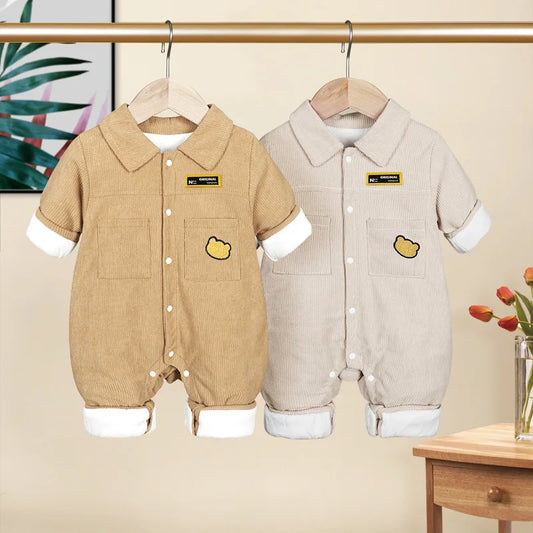 Tumelo Corduroy Thicken Baby Rompers – Warmth and Style for Everyday Adventures